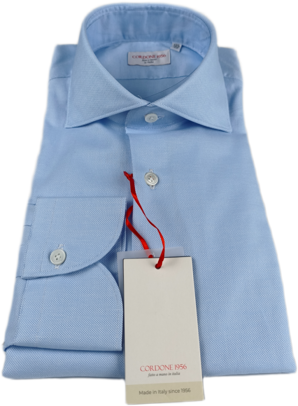 Cordone 1956 blue Oxford slim fit shirt