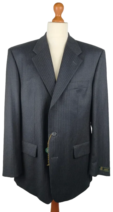 Dormeuil vintage oblek charcoal pinstripe