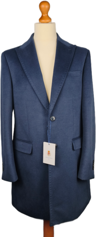 Caracciolo 1962 italský kabát 80 % vlna 20 % kašmír navy