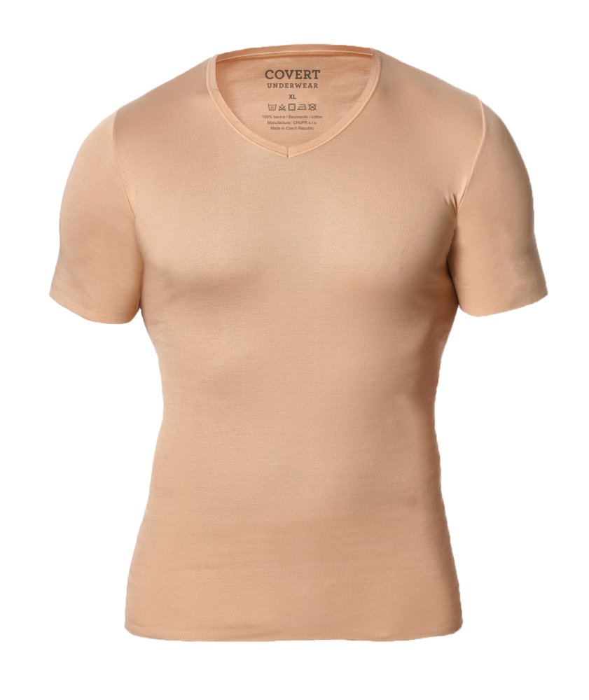 COVERT invisible undershirt in skin tone Mako cotton