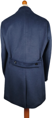 Caracciolo 1962 Italian wool cashmere overcoat navy