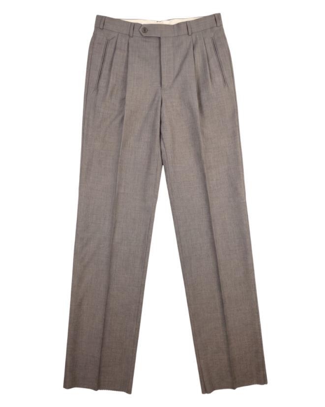 Vintage Kalhoty DORMEUIL | 100% Vlna, Vysoký pas 1997 - Size: 42, Colour: Grey