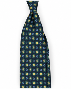 Silk tie with medallions | Serà Fine Silk