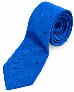 Hedvábná kravata HACKETT LONDON | Modrá s puntíky (100% Silk)