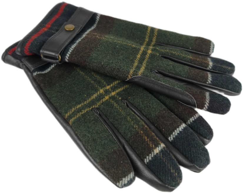 Rukavice BARBOUR | Pravá Kůže & Vlna Tartan