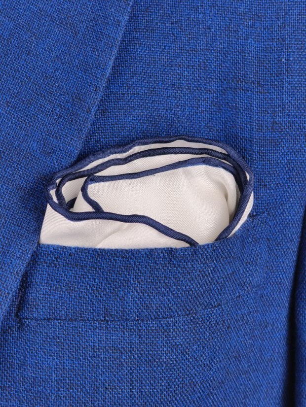 Vistula silk pocket square with rolled edges - Colour: White