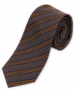Kravata HUGO BOSS | Hnědá, 100% Silk (Made in Italy)