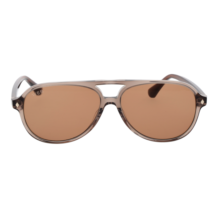WEB Eyewear Men’s Aviator Sunglasses – Brown