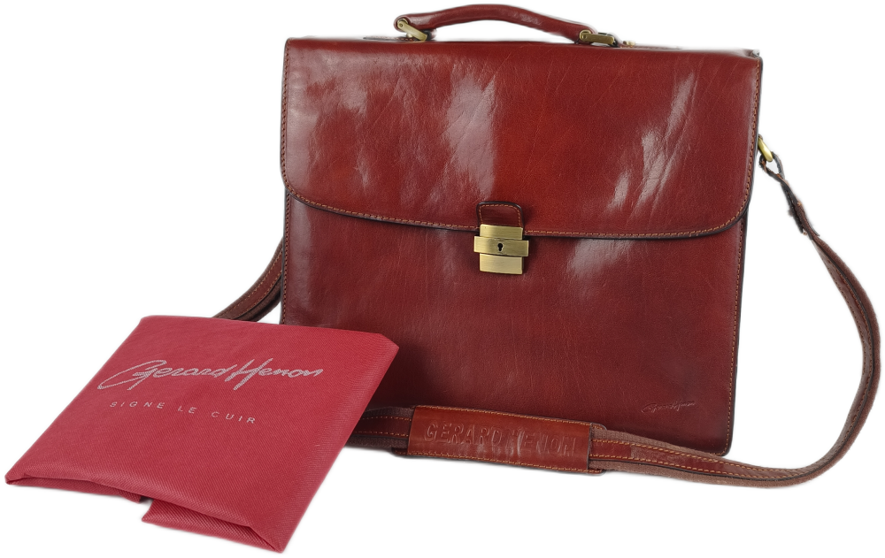 Gérard Henon leather briefcase